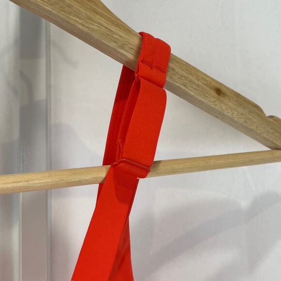 NWT ATHLETA Size XS Crossed Tankini Swim Top Vermillion Orange Red - Picture 6 of 9